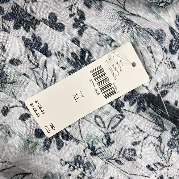 NWT Anthropologie Tank Size XL 100% Linen Floral Print Ruffle - Picture 6 of 11